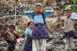 Building 10 classrooms for 500 students in Nepal.