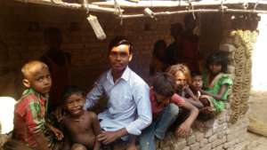 Pradeep in his village