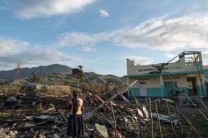 Destruction caused by Hurricane Matthew