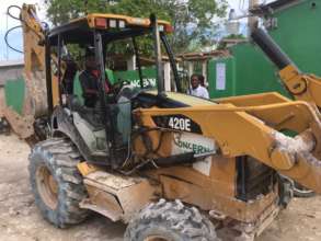 Backhoe originally donated by Concern Worldwide