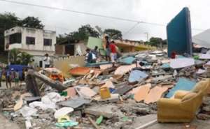 Muisne city after the 7.8 earthquake