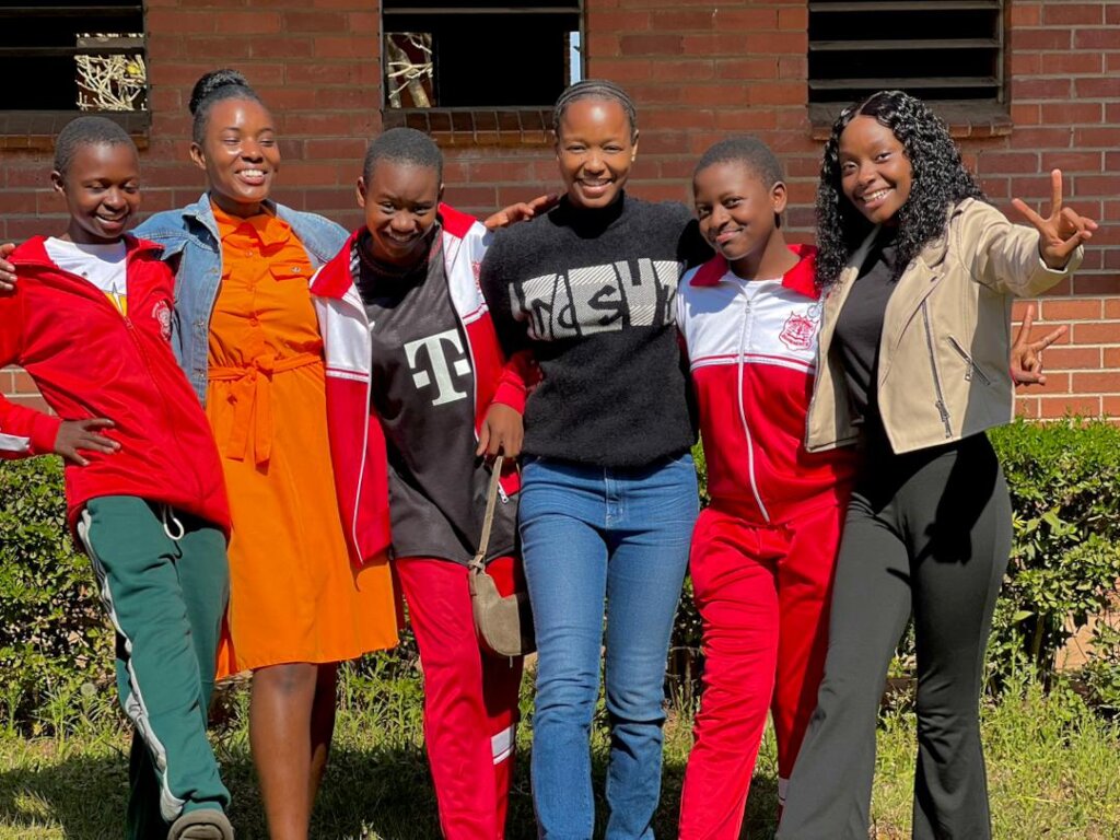 Mentors and mentees enjoying the winter sun