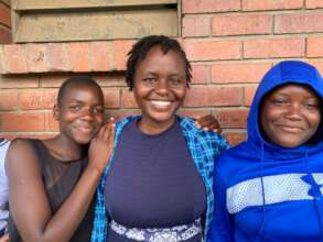 Mentor Tinaye and two Girl Child mentees