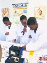 Mobile lab students during group work