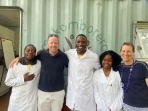 Mr and Mrs A with Mobile Lab Team