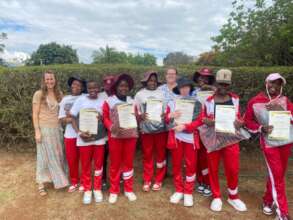 Some Girl Child mentees receiving certificates