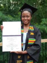 Ruvimbo graduating in the USA