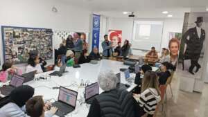 Students present project to parents