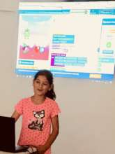 Presenting her project to parents - Kocaeli