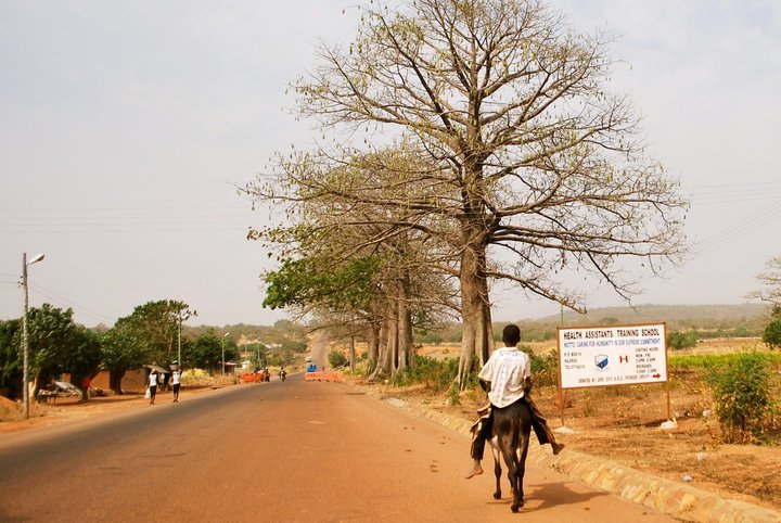 Main road leading to Tamale during the dry season