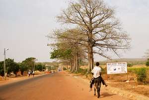 Main road leading to Tamale during the dry season