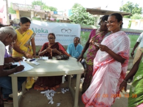 Beneficiary wearing Spectacles