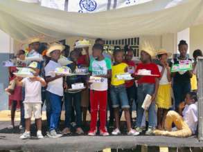 Students display their artwork
