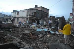 Destruction in Baracoa, Cuba