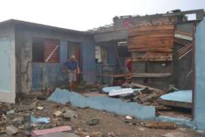 Destruction in Baracoa, Cuba