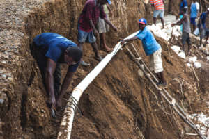 Repairing the damaged pipeline