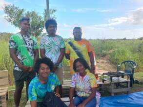 Peer educators in Fiji sharing a positive moment