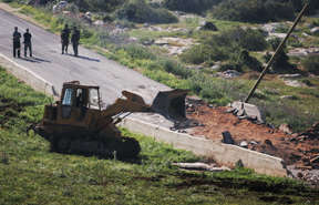 They even knocked down the light poles