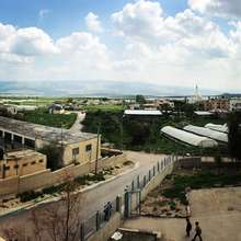 View of the Palestinian town of Ein Al Beida
