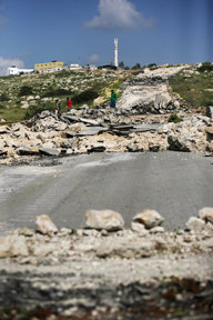 Peace Road is the main road to the village