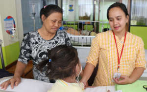 Grandma and me, during a hospital visit