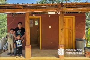 Community-built dry toilet.