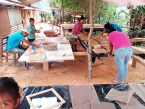 Production of tiles
