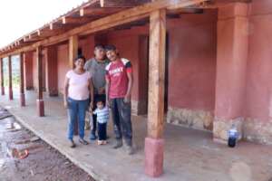 Family with its house
