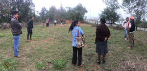 Visiting the land for adobe  construction
