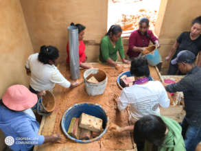 Self production of wood saving stove at Obispo