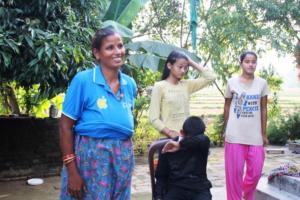 Suraj back with his aunt and cousins.