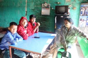 Field Director Shailaja (right) with rescued boys.