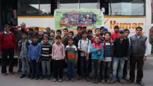 Children being rescued from Delhi