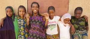 Smiling Girls at Agadez Learning Center.