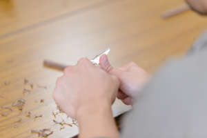 Wood workshop to make our own shopsticks