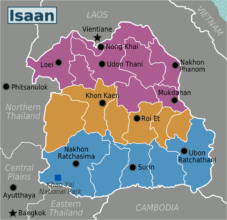 Provinces in Thailand's 'Isaan' region.