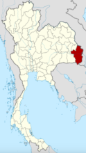 Map of Ubon Ratchathani province, Thailand