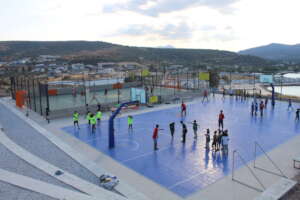 Sport's activities next to the clubhouse.