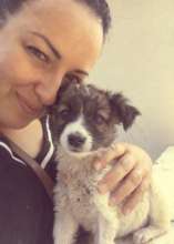 TOLFA trustee Naomi and a puppy