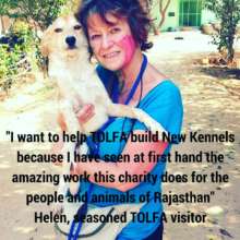 Former volunteer Helen at TOLFA