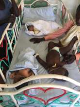 Children at the emergency ward sharing beds