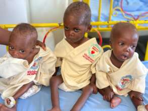 some of malnourished babies in our nutrition ward