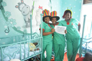 In the annex ward with our nurses