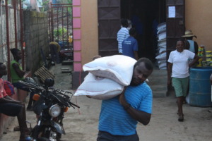 Raphael Delivering Food To Affected Areas