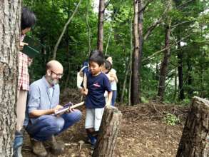Collecting materials with residence artist from UK