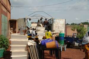 Beehives transport to the village