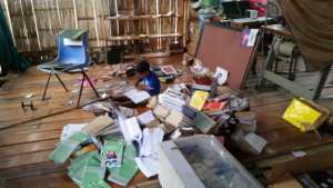 Reading amidst the effects of rainy season