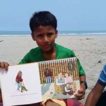 Reading at the beach