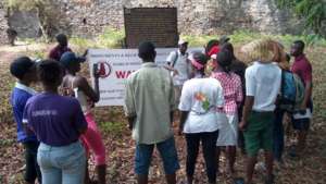 Young people visiting Bunce Island, Sierra Leone