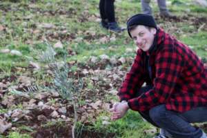 Planting trees in Khirbet Twayel